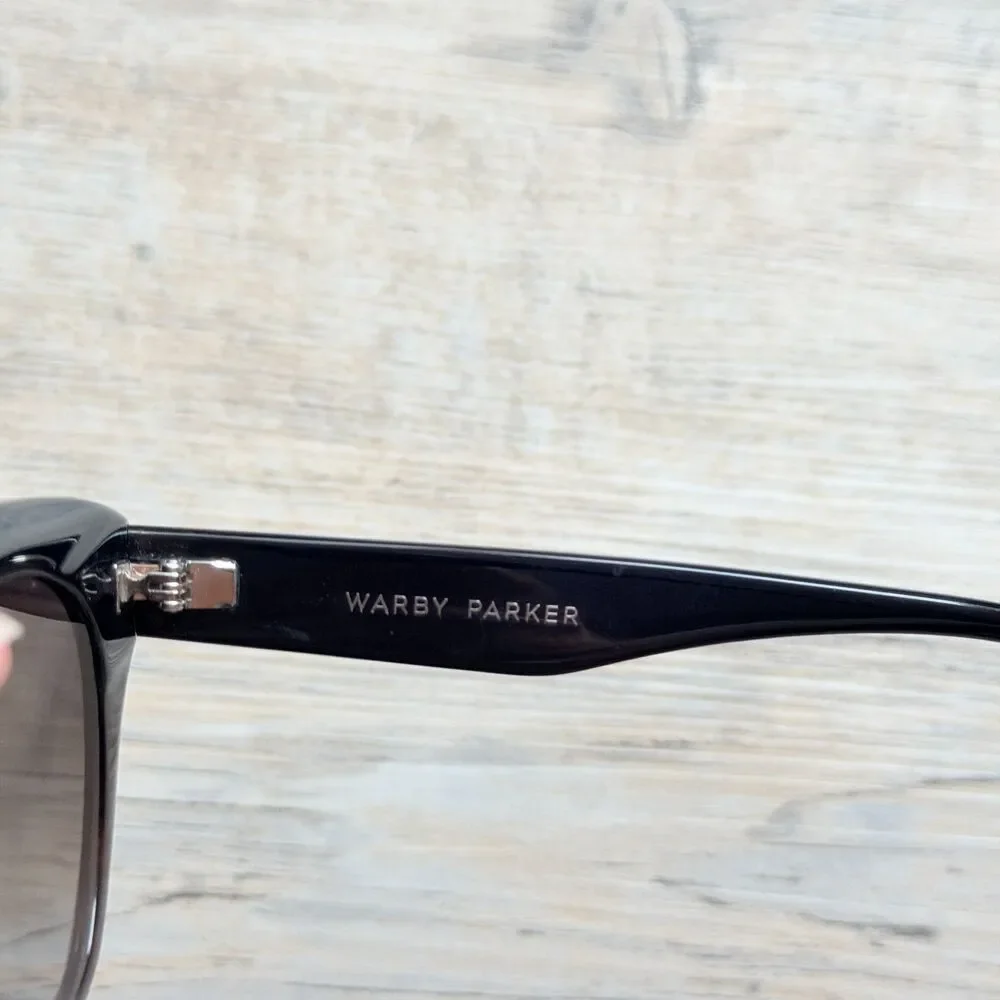 Warby Parker Augusta W 261 Oversized Cat Eye Sunglasses Black Brown Ombre